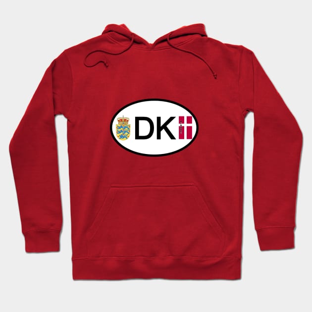 Denmark car country code Hoodie by Travellers